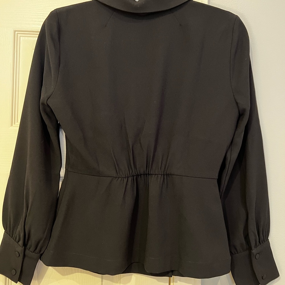 Nwt J.Crew Drapey Faux-Wrap Top In 365 Crepe - image 3